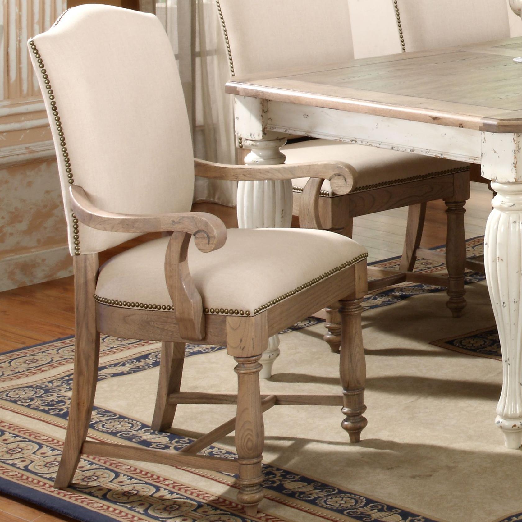 Riverside Furniture Coventry Two Tone Upholstered Arm Chair with